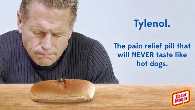 Illustration for article titled Shots Fired: Oscar Mayer Just Released A Whole Ad Campaign Going After Tylenol For Not Tasting Like Hot Dogs